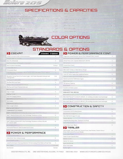 Skeeter Solera 205 Brochure