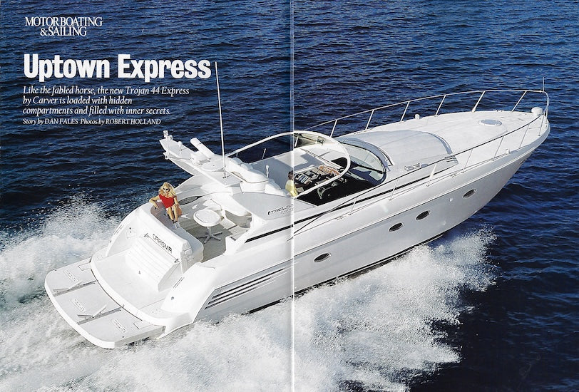 Trojan 440 Express Motorboating & Sailing Magazine Reprint Brochure