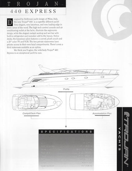Trojan 440 Express Specification Brochure (1994)