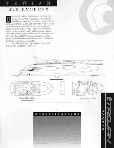 Trojan 440 Express Specification Brochure (1994)