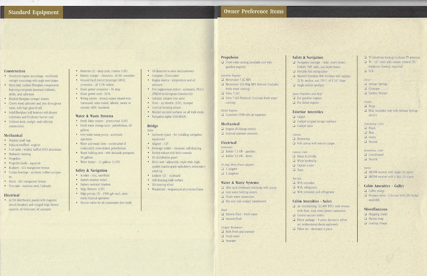 Trojan 360 Express Specification Brochure (2000)