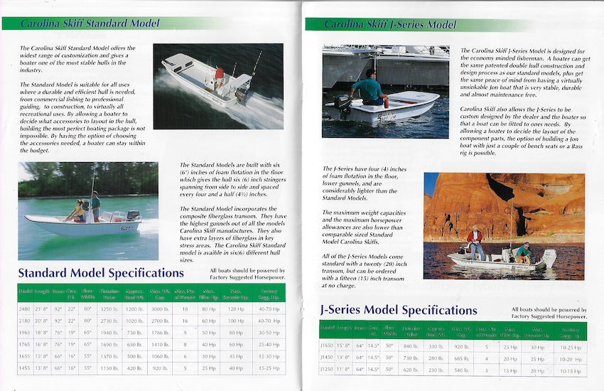 Carolina Skiff 1997/1998 Brochure