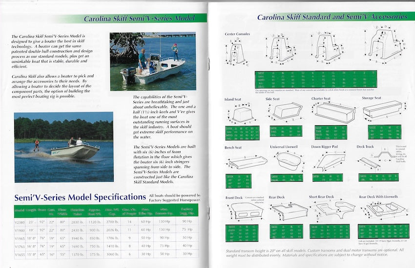 Carolina Skiff 1997/1998 Brochure