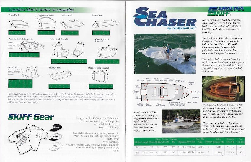 Carolina Skiff 1997/1998 Brochure