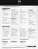 Carver 370 Voyager Specification Brochure
