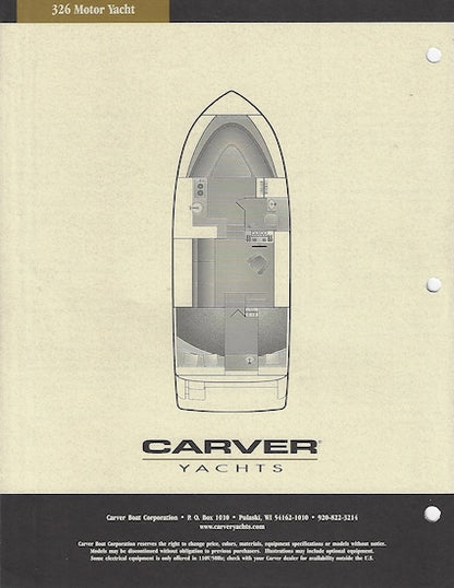 Carver 326 Aft Cabin Specification Brochure