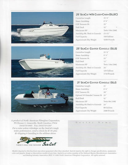 Sea Cat 1996 Brochure Package