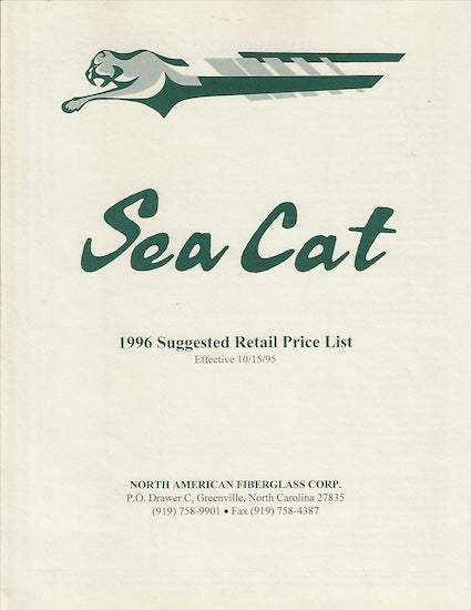 Sea Cat 1996 Brochure Package