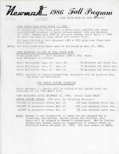 Newman 1986 Brochure