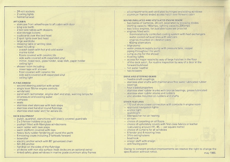 Neptunus 140 Specification Sheet
