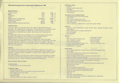 Neptunus 140 Specification Sheet