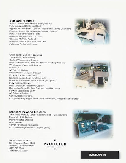 Rayglass Protector Hauraki 40 Brochure