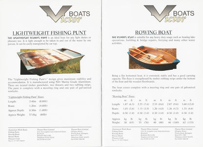 Thanet-Ware Victor Boats Brochure