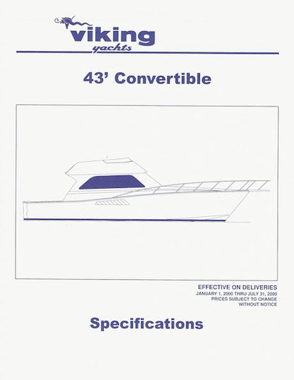 Viking 43 Convertible Specification Brochure