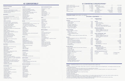 Viking 43 Convertible Specification Brochure
