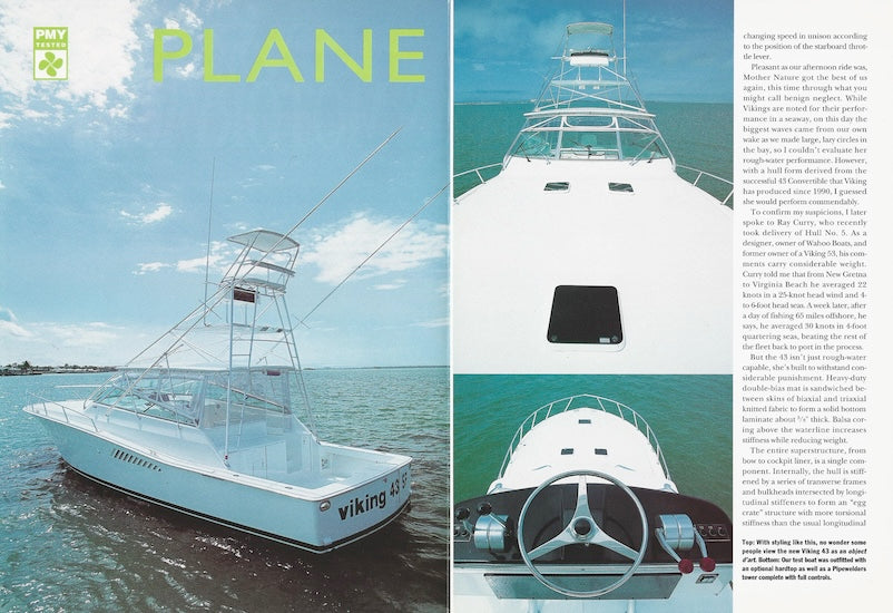Viking 43 Sport Fish Power & Motoryacht Magazine Reprint Brochure