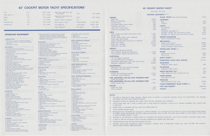 Viking 65 Cockpit Motor Yacht Specification Brochure