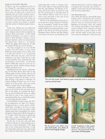 Viking 50 Convertible Power & Motoryacht Magazine Reprint Brochure