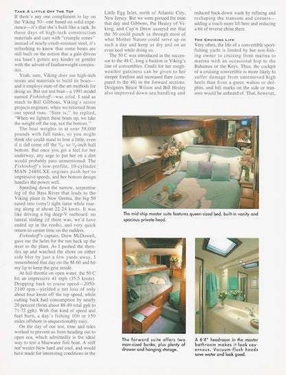 Viking 50 Convertible Power & Motoryacht Magazine Reprint Brochure