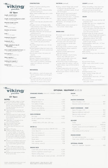 Viking 52 Open Specification Brochure
