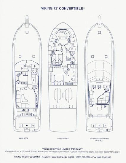 Viking 72 Convertible Specification Brochure