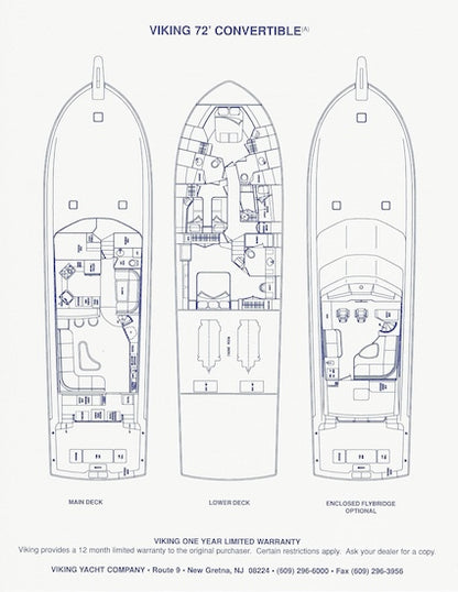 Viking 72 Convertible Specification Brochure
