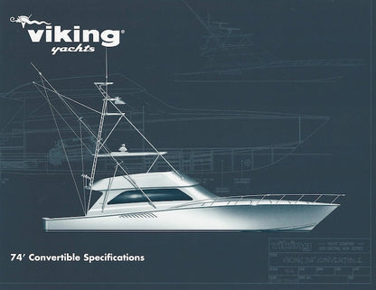 Viking 74 Convertible Specification Brochure