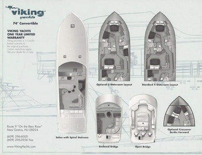 Viking 74 Convertible Specification Brochure