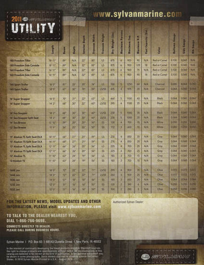 Sylvan 2011 Utility Brochure