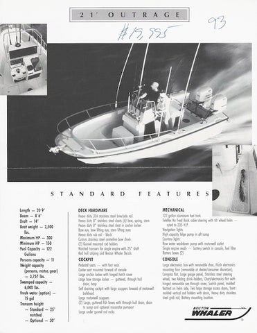 Boston Whaler Outrage 21 Brochure