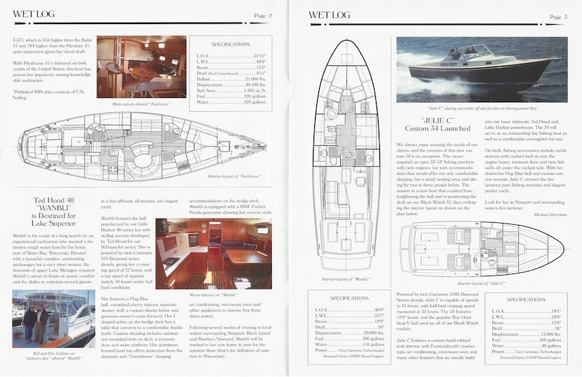Hood / Little Harbor Wet Log Newsletter - Spring 1997