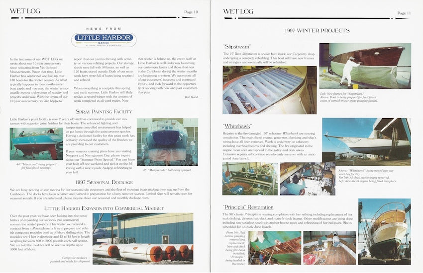 Hood / Little Harbor Wet Log Newsletter - Spring 1997