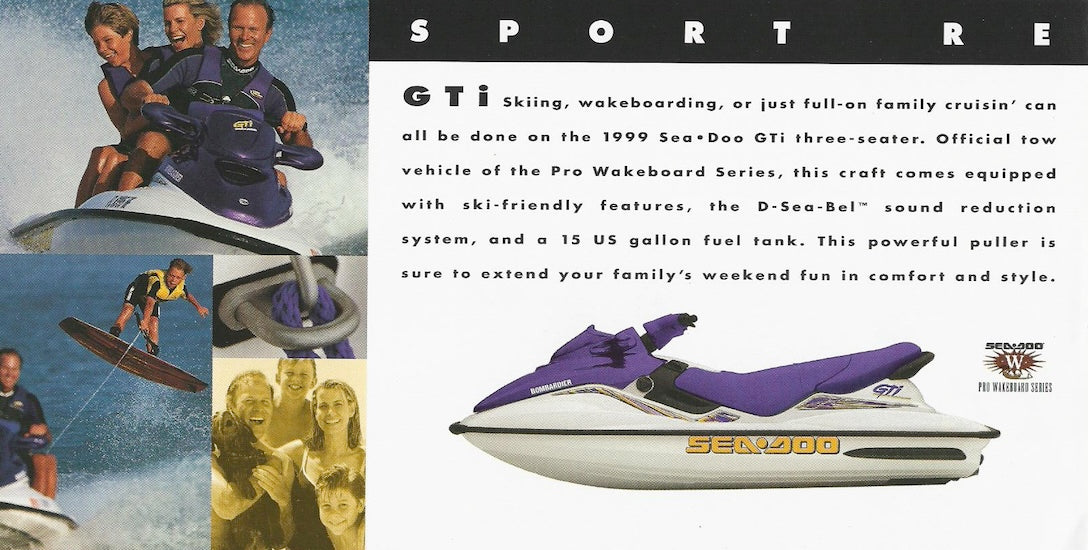 Sea Doo 1999 Mini Watercraft Brochure