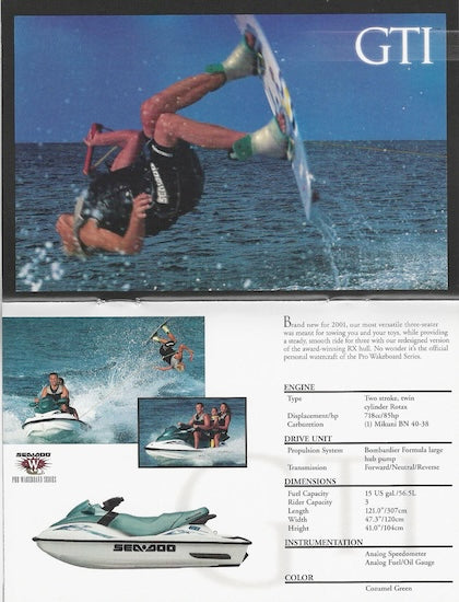 Sea Doo 2001 Watercraft Brochure