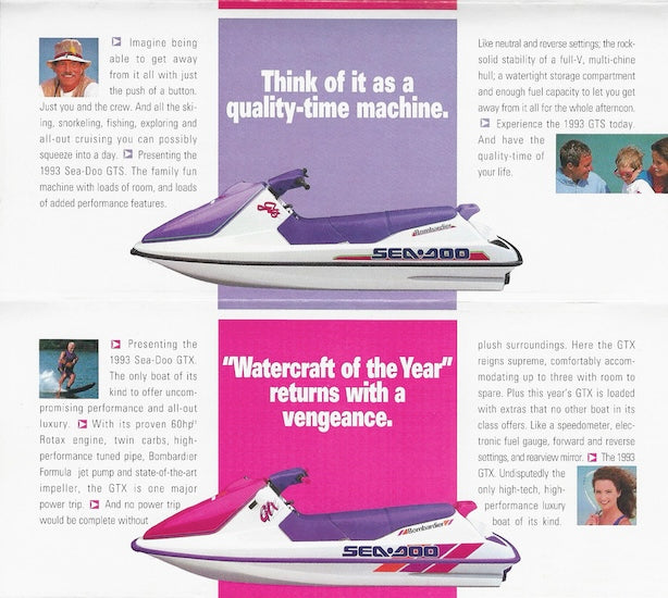 Sea Doo 1993 Mini Watercraft Brochure – SailInfo I boatbrochure.com