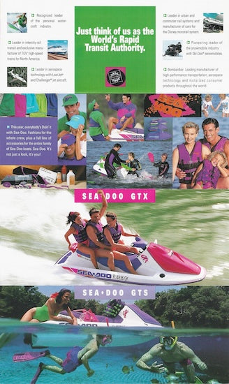 Sea Doo 1993 Mini Watercraft Brochure