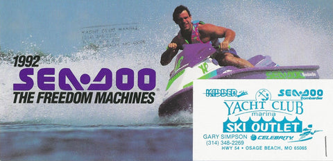 Sea Doo 1992 Mini Watercraft Brochure