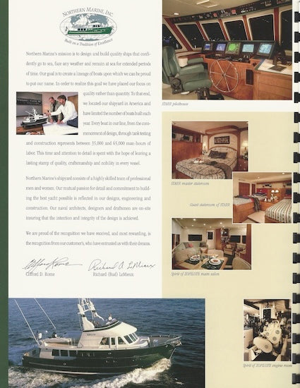 Northern Marine 64 & 75 Long Range Cruisers  Bound Presentation Brochure