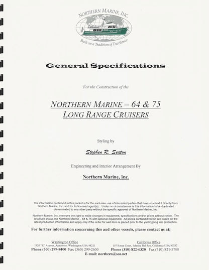 Northern Marine 64 & 75 Long Range Cruisers  Bound Presentation Brochure