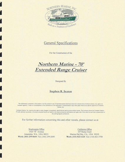 Northern Marine 70 Extended Range Cruisers  Bound Presentation Brochure