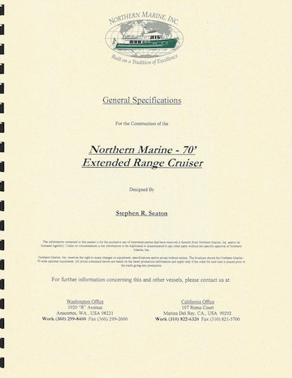 Northern Marine 70 Extended Range Cruisers  Bound Presentation Brochure