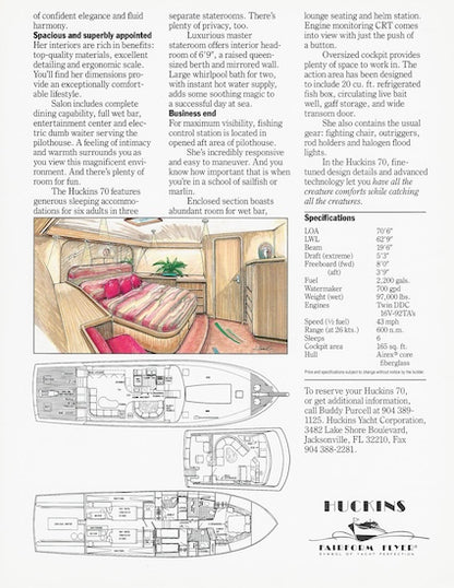 Huckins Cruiser Fisherman 70 Brochure