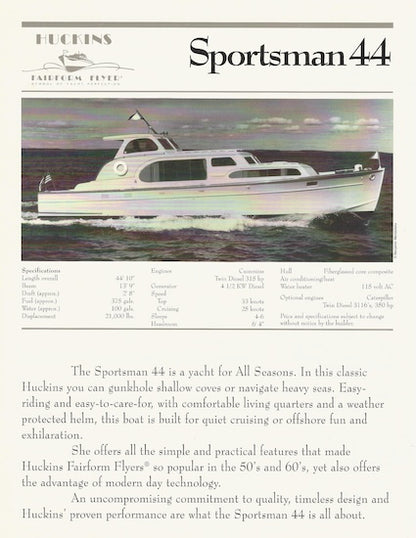 Huckins Sportsman 44 Brochure