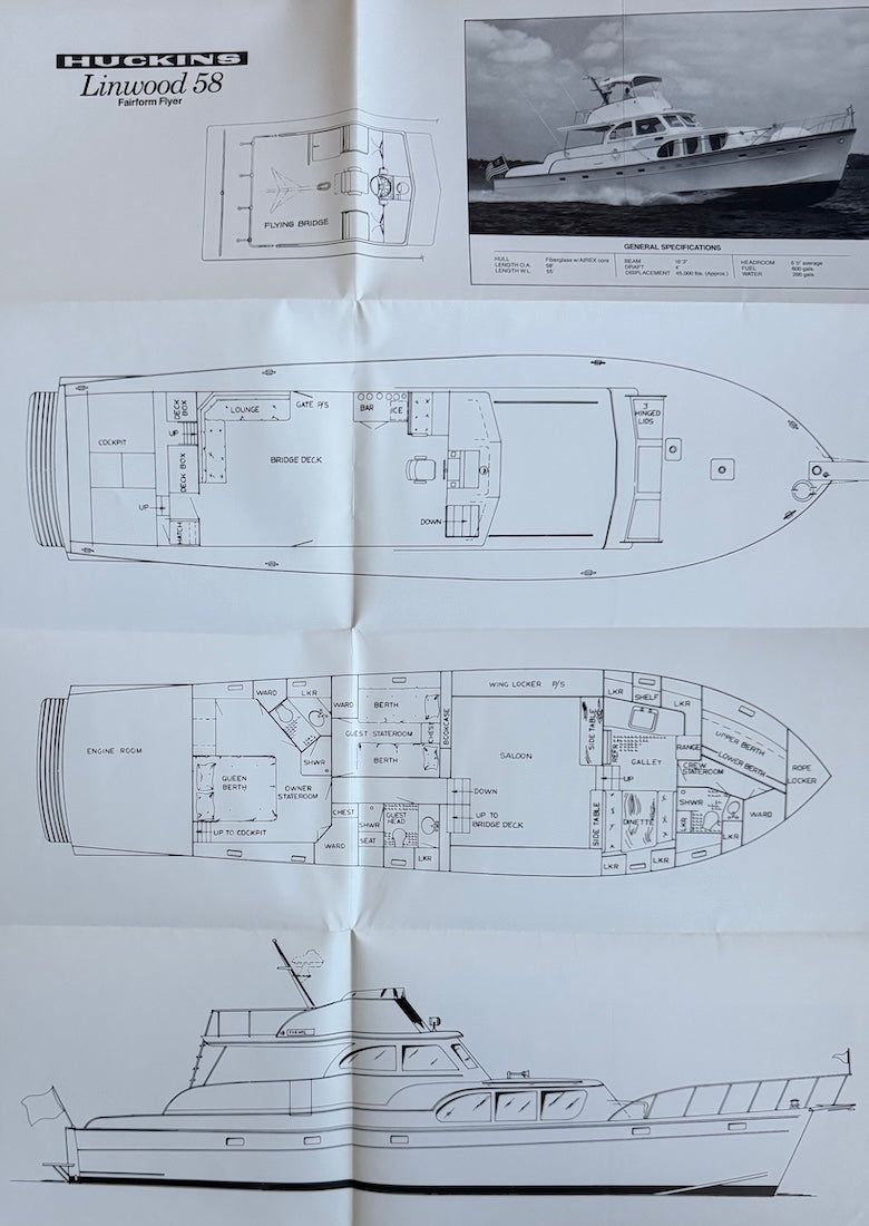 Huckins Linwood 58 Poster Plan Brochure