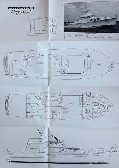 Huckins Linwood 58 Poster Plan Brochure