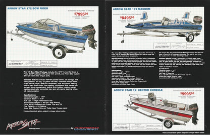 Glasstream 1980s Arrow Star Package Boats Brochure
