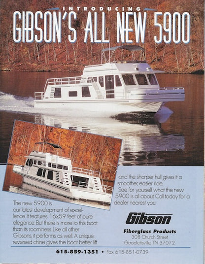 Gibson 5900 Houseboat Magazine Reprint Brochure