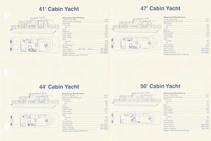 Gibson Cabin Yacht Series Specification Brochure