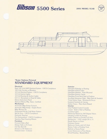 Gibson 5500 Series Specification Brochure
