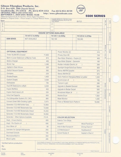 Gibson 5500 Series Specification Brochure
